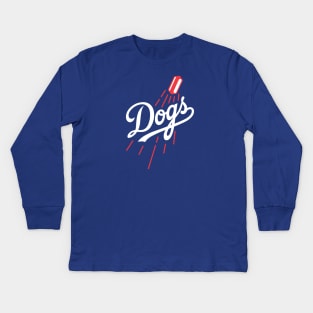 Dodger Dogs - Blue Kids Long Sleeve T-Shirt